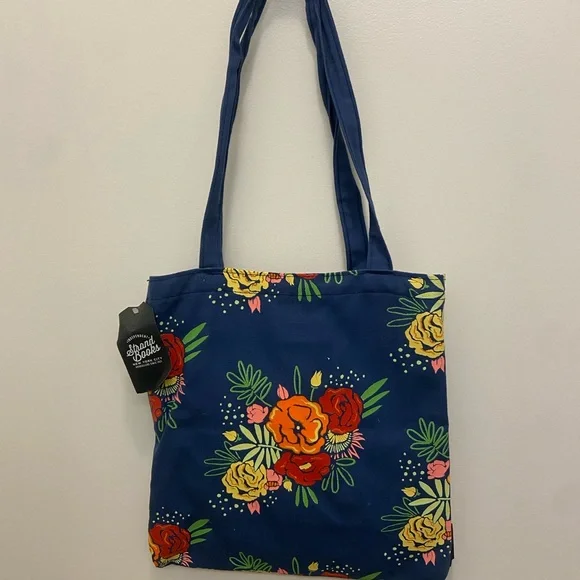 Classic NYC Strand Floral Blue Tote Bag book lovers! (NWT) - Picture 2 of 5
